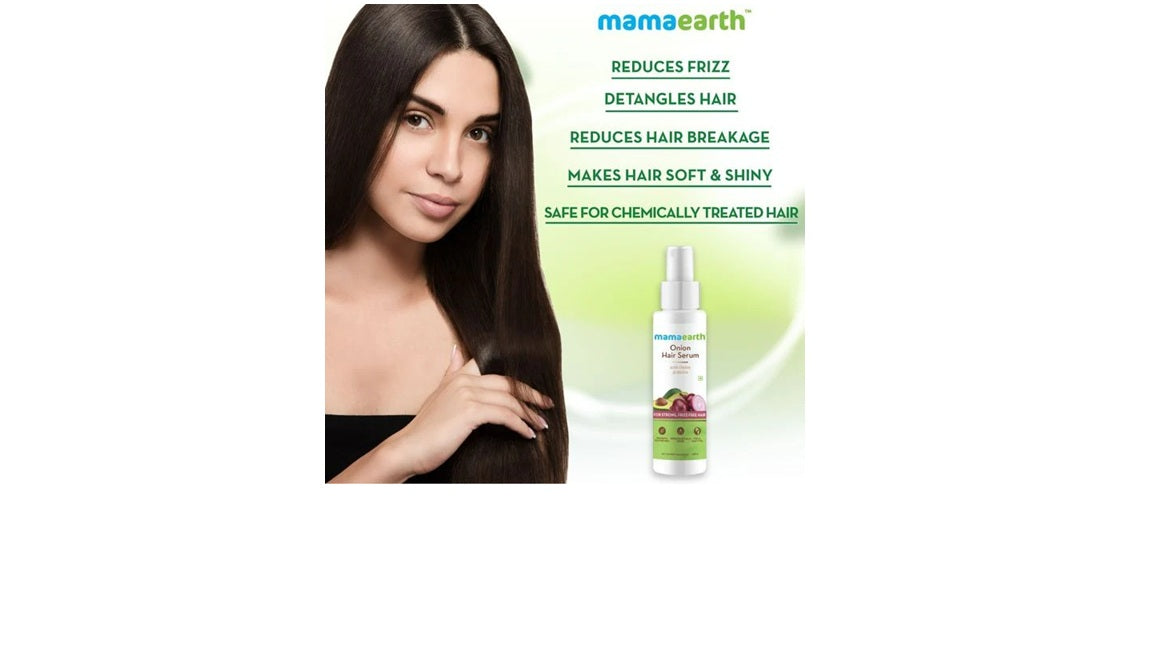 Mamaearth Onion Hair Serum 100 ml & Onion Hair Oil 150 ml - Combo
