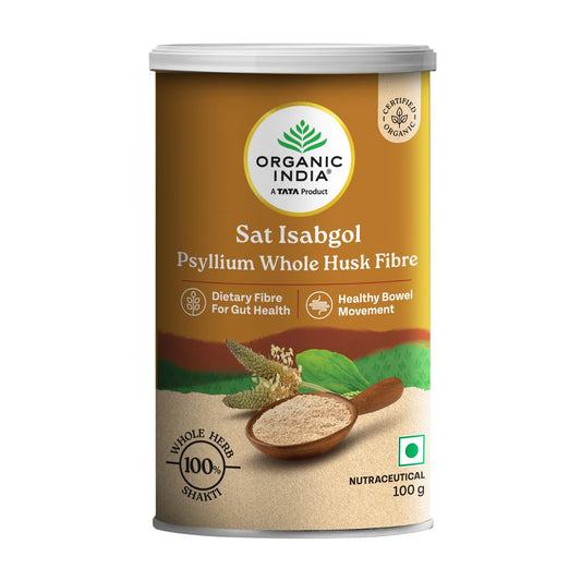 A TATA Product - Organic India Sat Isabgol Psyllium Whole Husk Powder - 100g