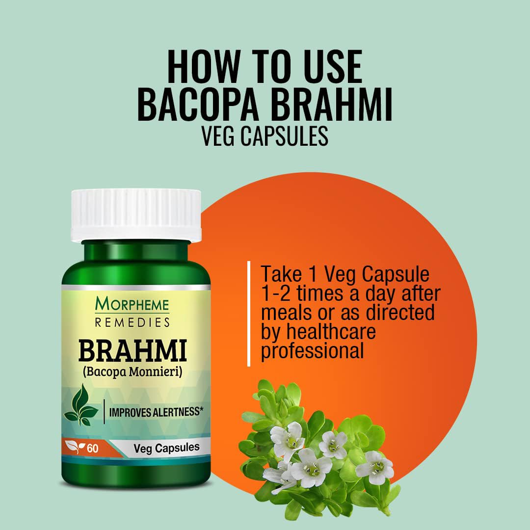 Morpheme Remedies Bacopa Brahmi Extract - 500 mg (60 Capsules)