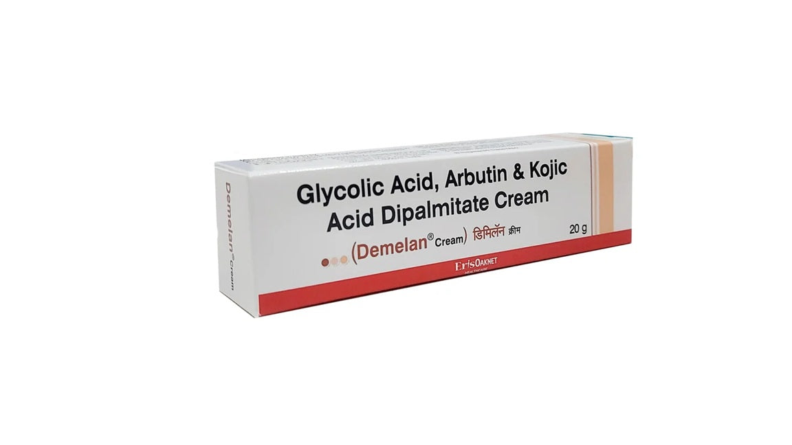 Eris Oaknet Demelan Cream with Glycolic Acid, Arbutin & Kojic Acid | Derma Care 20gm