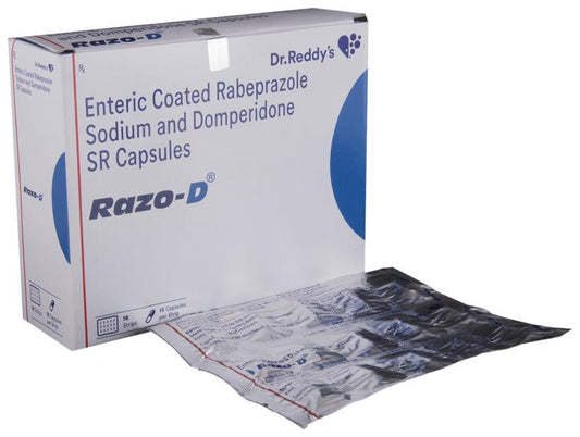Dr. Reddy’s Labs Razo-D Capsule SR 15 Capsule For Acid reflux, Peptic ulcer disease