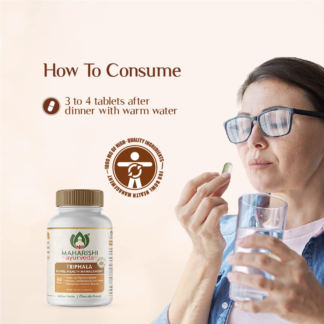 Maharishi Ayurveda Triphala – 60 Tablets For Healthy Digestion, Bowel Wellness | Constipation
