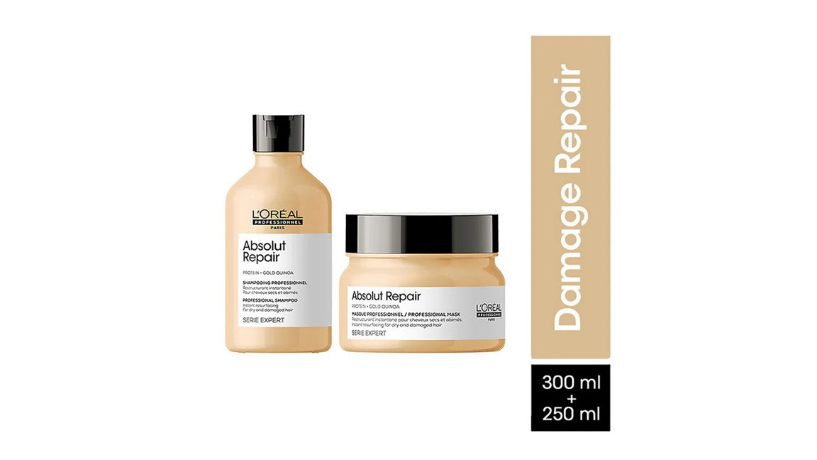 LOreal Professionnel Absolut Repair Shampoo& Hair Mask Combo, Serie Expert - combo - 300ml + 250ml