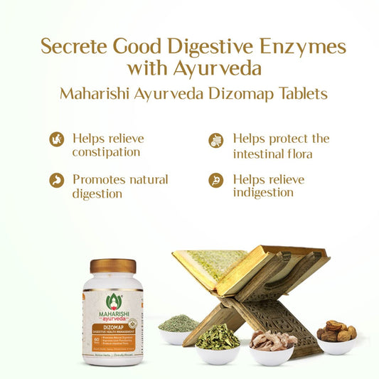 Maharishi Ayurveda Dizomap (60 Tablets) For Indigestion and Constipation | Liver Functioning and Intestinal Flora