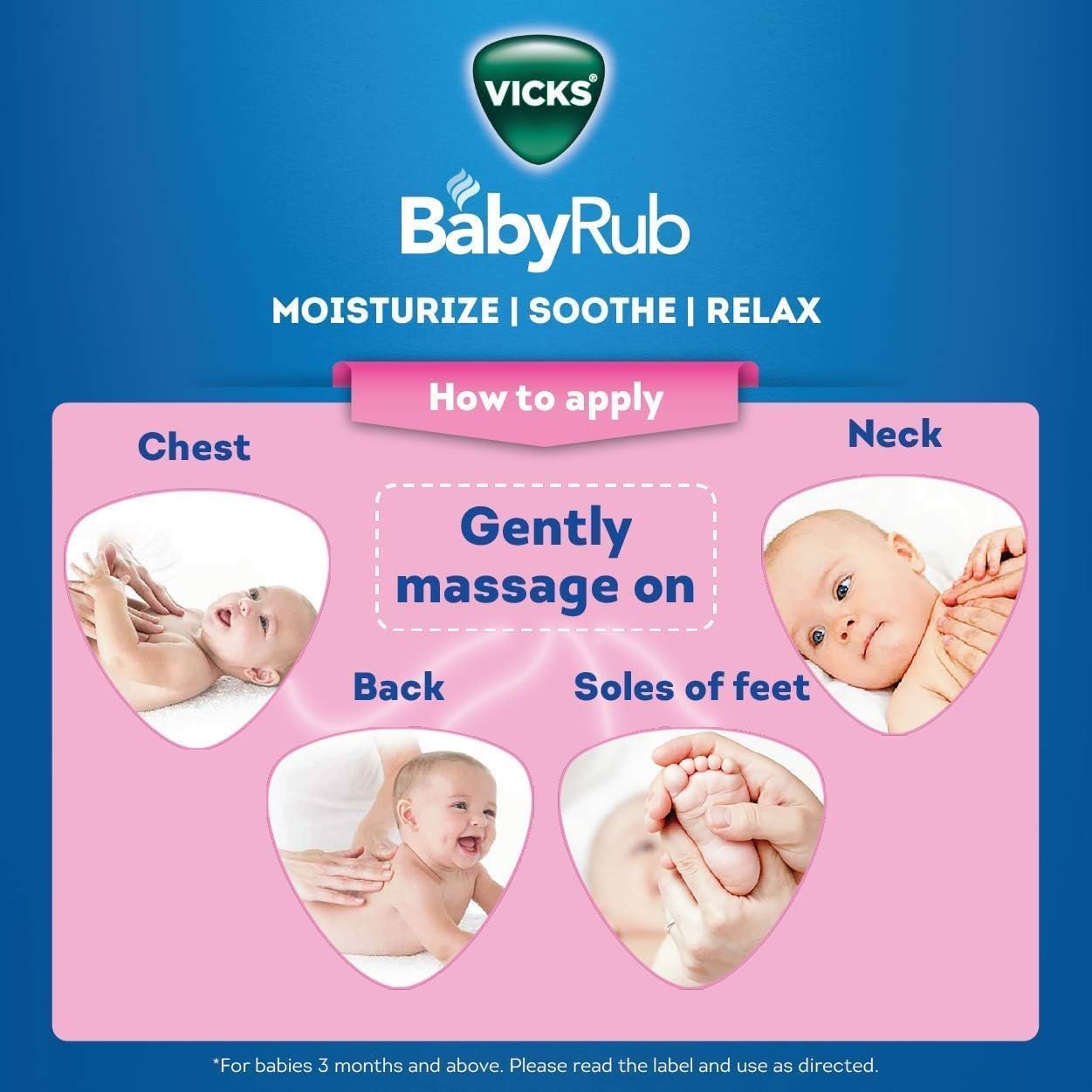 Vicks Babyrub 50ml, Specifically for Babies-Moisturize, Soothe and Relax Your Baby
