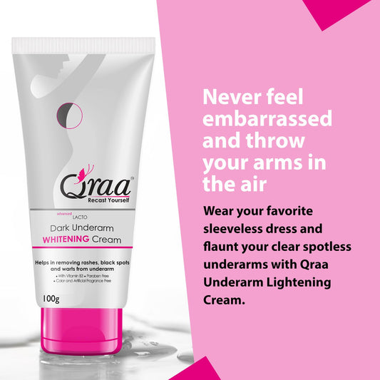 Qraa Advanced Lacto Dark Underarm Cream, 100g