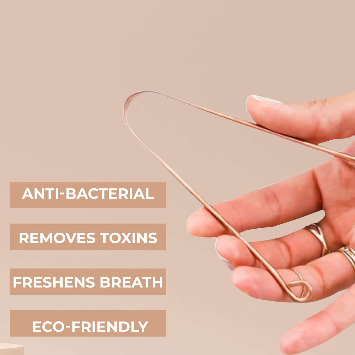 GUBB Copper Tongue Cleaner For Kids and Adults – Pack of 2 For Oral Hygiene and Bad Breath Treatment