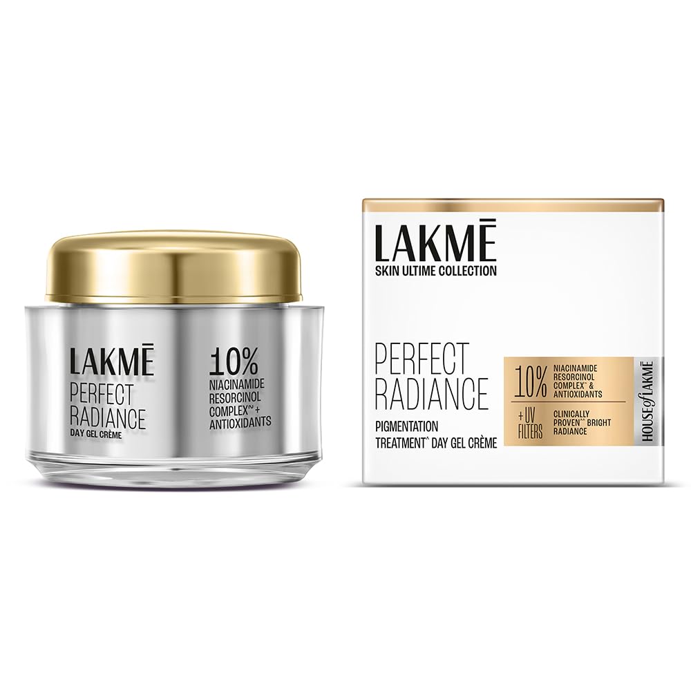 Lakme Perfect Radiance Pigmentation Treatment Day Gel Crème with 10% Niacinamide Resorcinol Complex 7 Antioxidants, 50g