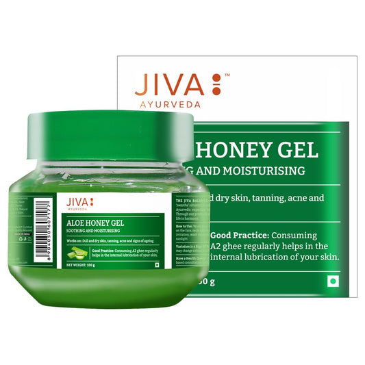 Jiva Ayurveda Aloe Honey Gel (100 g) For acne and pimples, sunburnt skin, skin problems