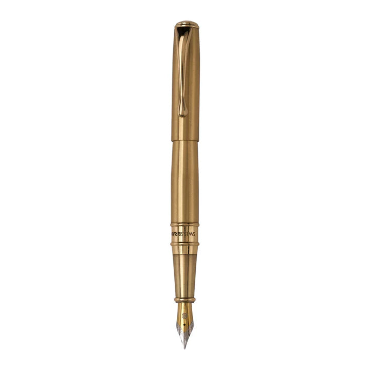 SWISSBRAND Lumina 2536 High-gloss gold lacquer Fountain Pen with gold trim