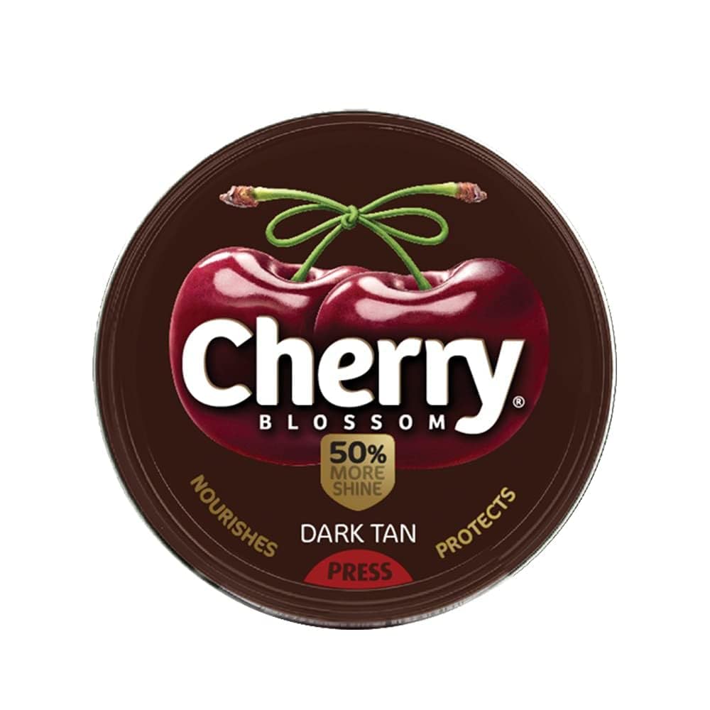 Cherry Blossom Wax Shoe Polish Dark Tan - 40gm