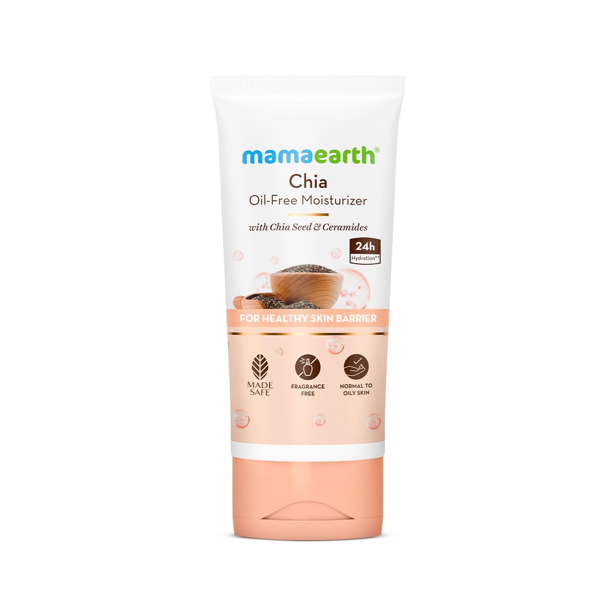 Mamaearth Chia Oil-Free Moisturizer with Chia Seed & Ceramides for Healthy Skin Barrier - 80 gm