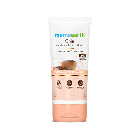 Mamaearth Chia Oil-Free Moisturizer with Chia Seed & Ceramides for Healthy Skin Barrier - 80 gm