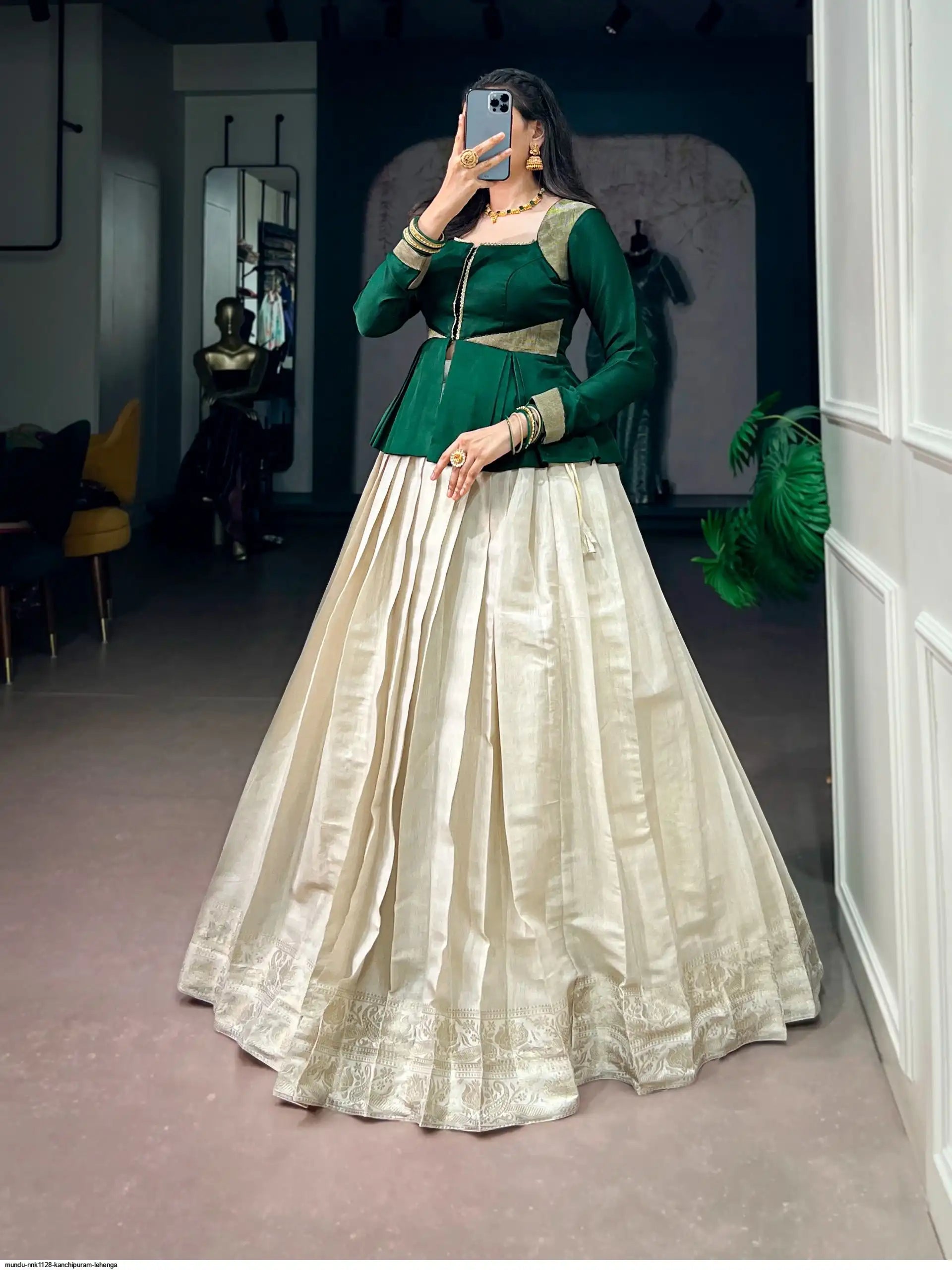 MUNDU NNK1128 KANCHIPURAM LEHENGA