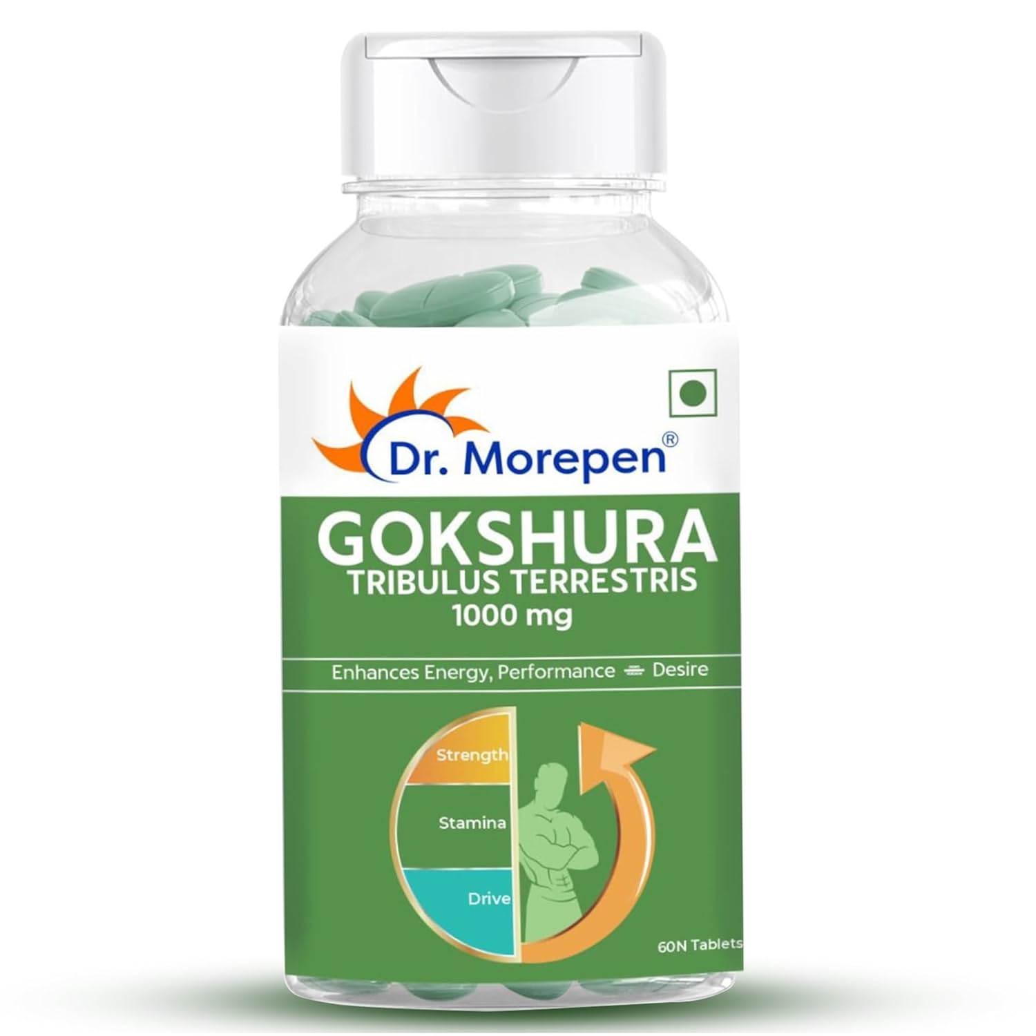 DR. MOREPEN Gokshura Tablets 60 Veg Tablets For desire and drive in men, performance, stamina