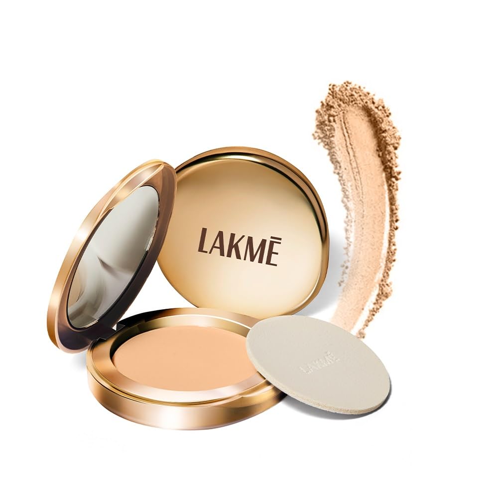 Lakme 9 to 5 Flawless Matte Complexion Compact Powder|| Melon|| Absorbs Oil|| Conceals & Gives Radiant Skin - All Day Matte Finish Face Makeup|| 8 g