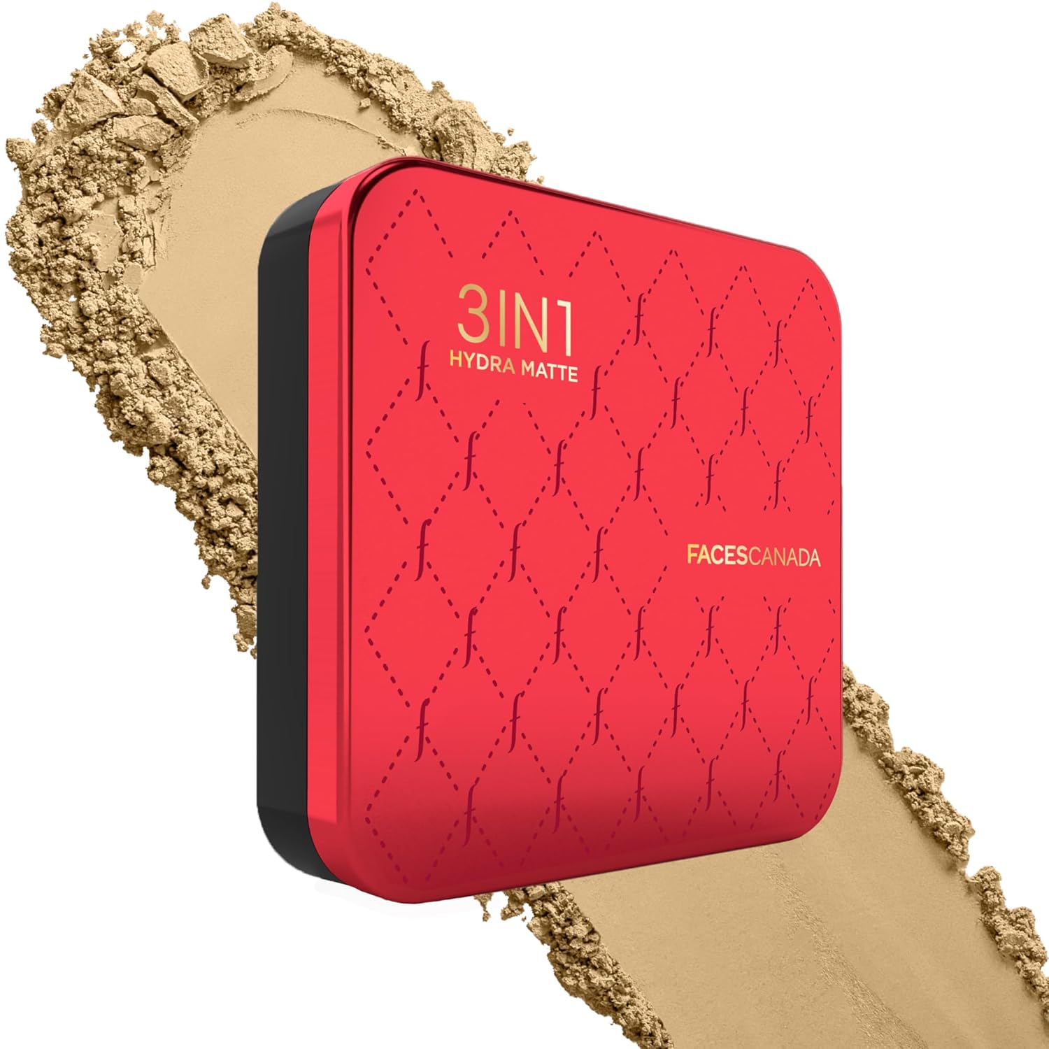 FACES CANADA 3in1 Hydra Matte Compact Powder - Beige 02, 9g | Foundation + Moisturizer + Sunscreen SPF 15 | Mattifying | Controls Oil & Sweat | Conceals Dark Spots & Acne Scars | Buildable Coverage | Lightweight