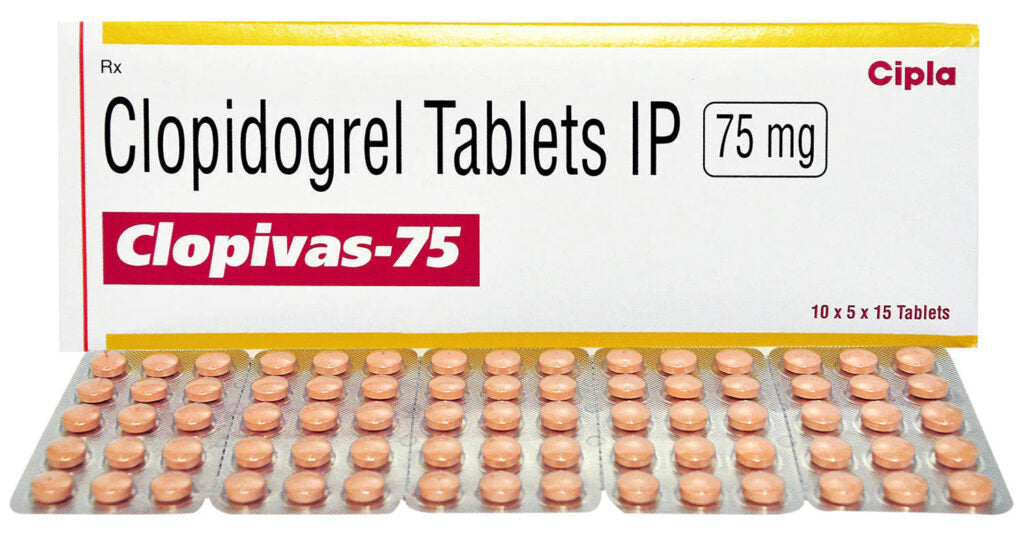 Clopivas 75 mg Tablet – 15 Tablets For heart attack and stroke