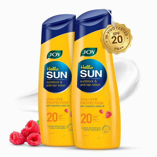 Joy Hello Sun Body Sunscreen Lotion SPF 20 PA++ (300ml x 2)