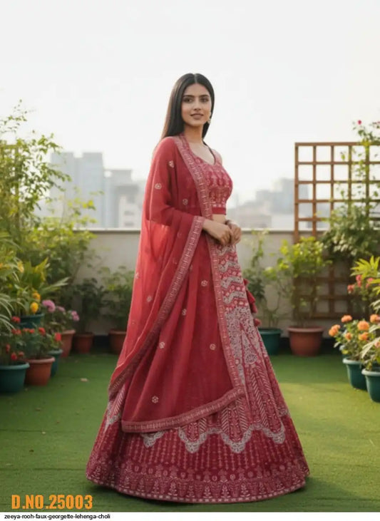 ZEEYA ROOH FAUX GEORGETTE LEHENGA CHOLI 25003
