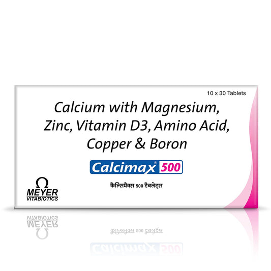 Calcimax 500mg Tablet – 30 Tablets For osteopenia, osteoporosis, and bones