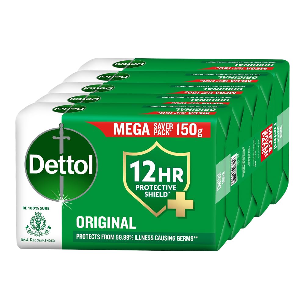 Dettol Original Bathing Soap Bar with 12 HR protective shield (750gm)