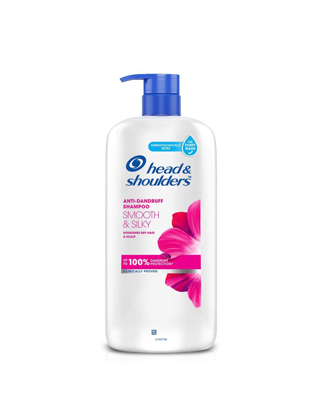 Head & Shoulders Anti-Dandruff Shampoo, Smooth & Silky, Nourishes Dry Hair, 100% Dandruff Protection, 1.2L