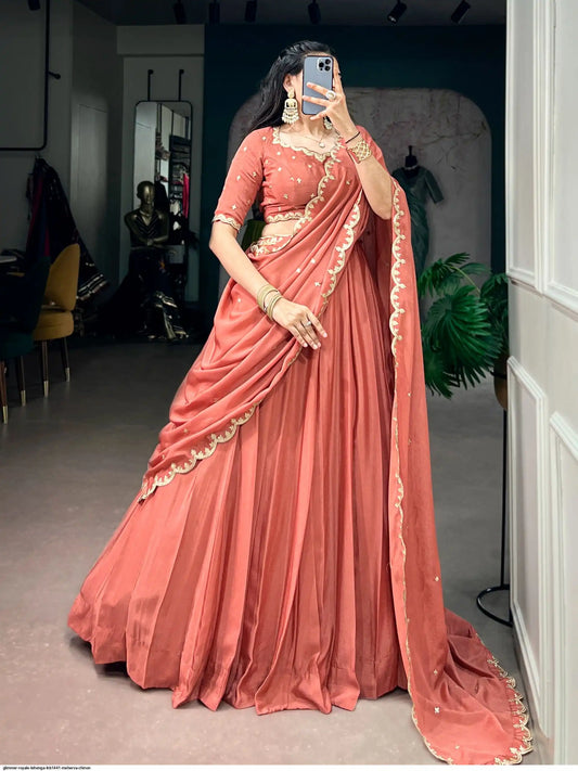 GLIMMER ROYALE LEHENGA LNB1441 MEHERVA CHINON 4