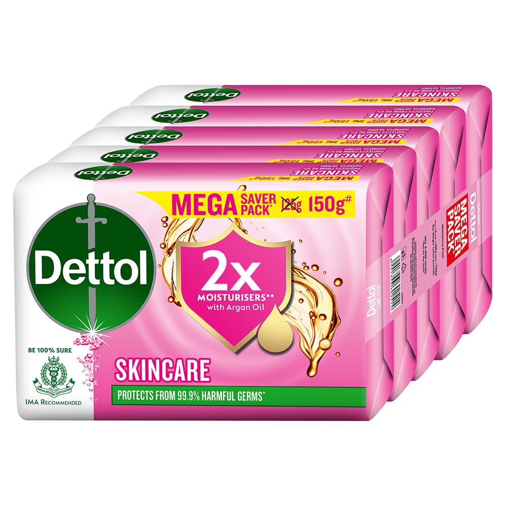 Dettol Skincare Moisturizing Beauty Bathing Soap Bar with Argan Oil (750gm)