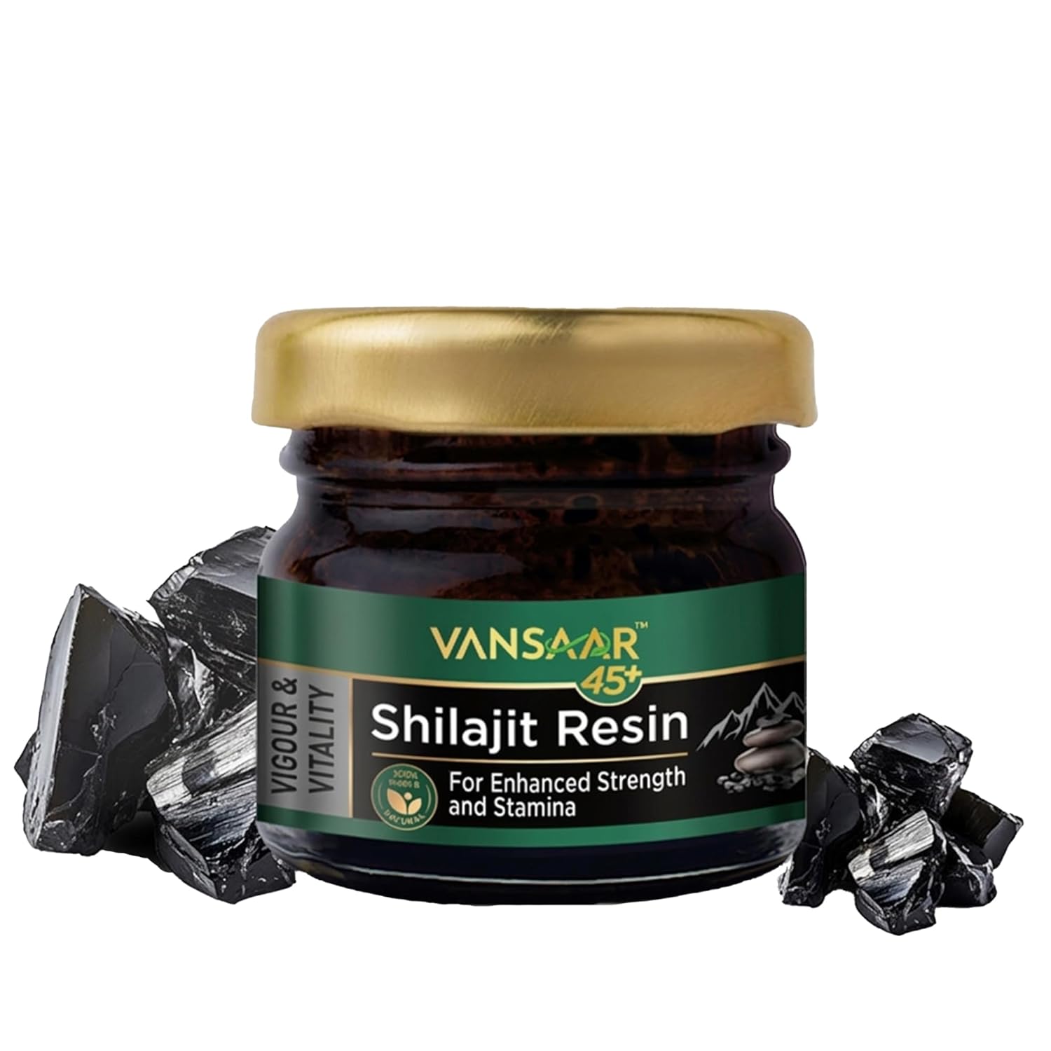 Vansaar Shilajit/Shilajeet Resin, Himalayan Shilajit | For Strength, Stamina & Endurance| Ayush Certified, Lab tested for Purity| Rich in Fulvic Acid & Energy Actives | 15g