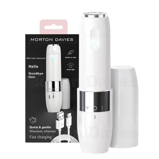 Face Mini Hair Remover Electric Facial Hair Remover for Women, Quick, Instant, Gentle, Painless, Smooth Skin for Upper Lips, Chin, Cheeks, Peach Fuzz (White)