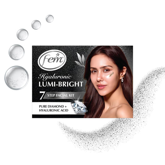 Fem Hyaluronic Lumi-Bright Facial Kit with Pure Diamond & Hyaluronic Acid – 35ml