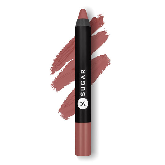 SUGAR Cosmetics Matte As Hell Crayon Lipstick for Indian Skin | Long Lasting Matte Lipstick | Smudge Proof Lip Crayon with Sharpener | 12Hr Wear | 2.8gm - 20 Buffy Summers