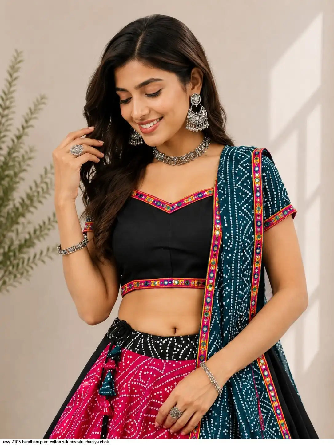 AWY 7105 BANDHANI PURE COTTON SILK NAVRATRI CHANIYA CHOLI