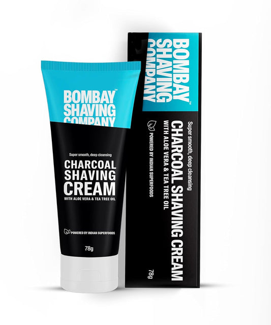 Bombay Shaving Company Charcoal Shaving Cream – 78g, Black