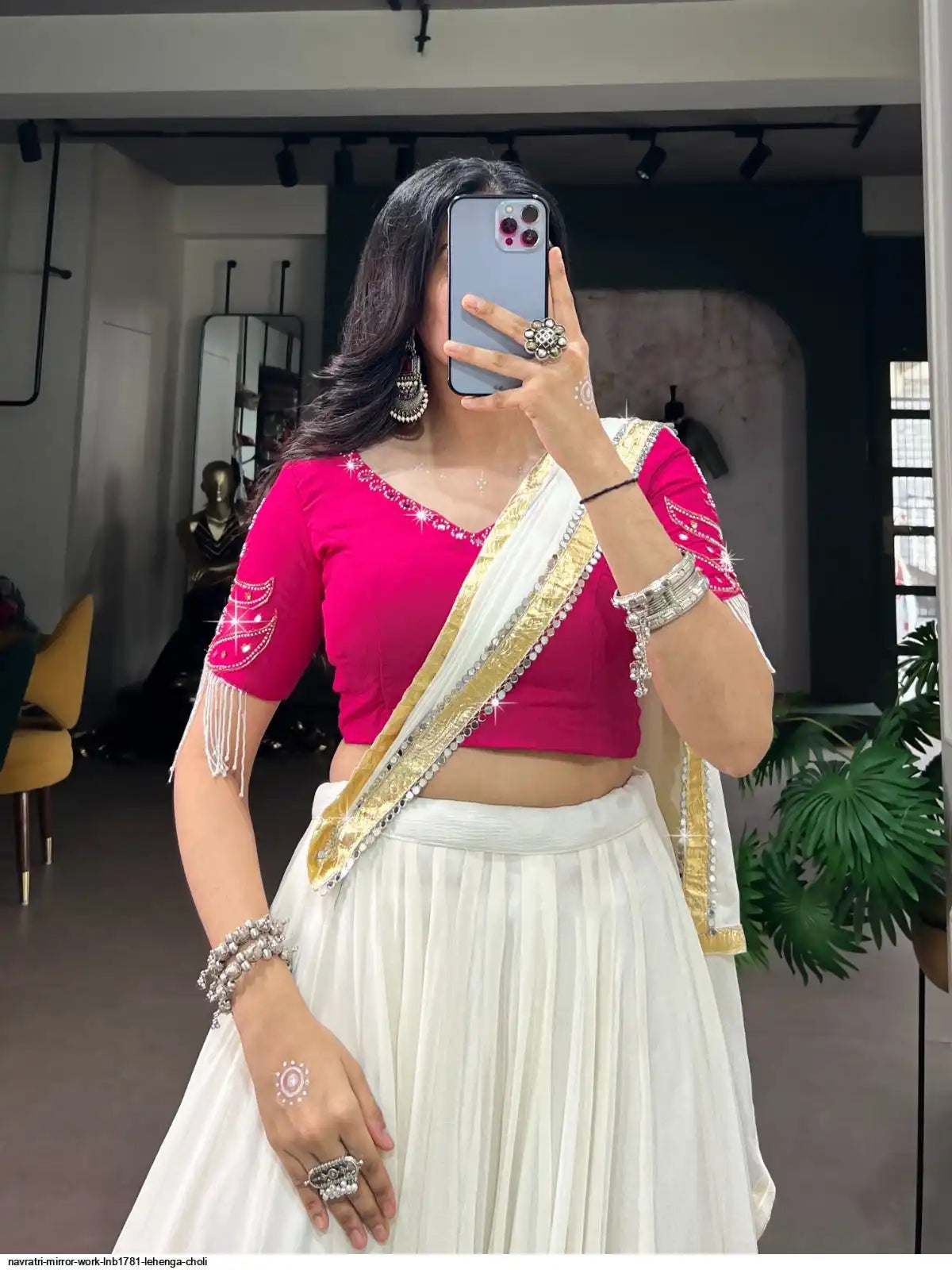 NAVRATRI MIRROR WORK LNB1781 LEHENGA CHOLI
