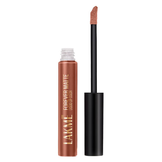 LAKME LAKM Lakme Forever Matte Liquid Lip Colour, Long-Lasting Lipstick, Lightweight & Transferproof, Smudgeproof - Nude Latte 5.6ml