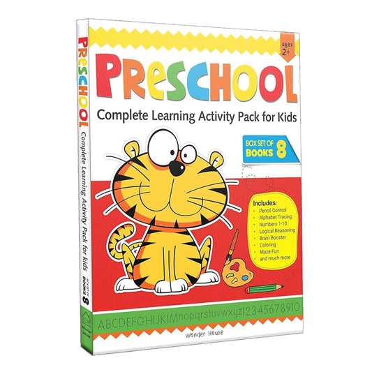 Preschool Complete Learning Activity Pack for Kids – Alphabet, Numbers, Tracing, Coloring, Mazes, Logical Thinking & More |  Paperback