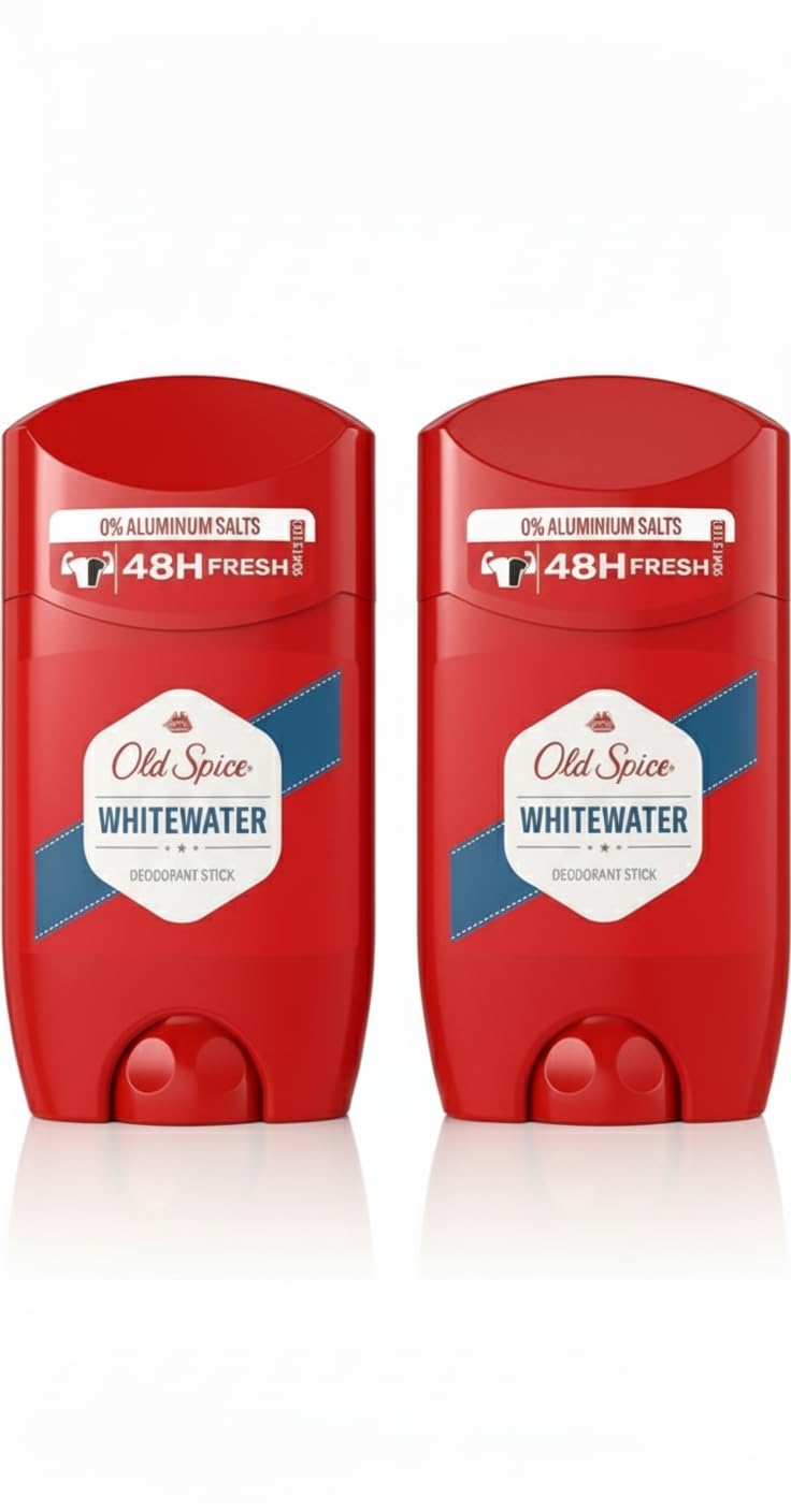 Old Spice High Endurance Whitewater Deodorant Stick for Men Pack of 2 50ml