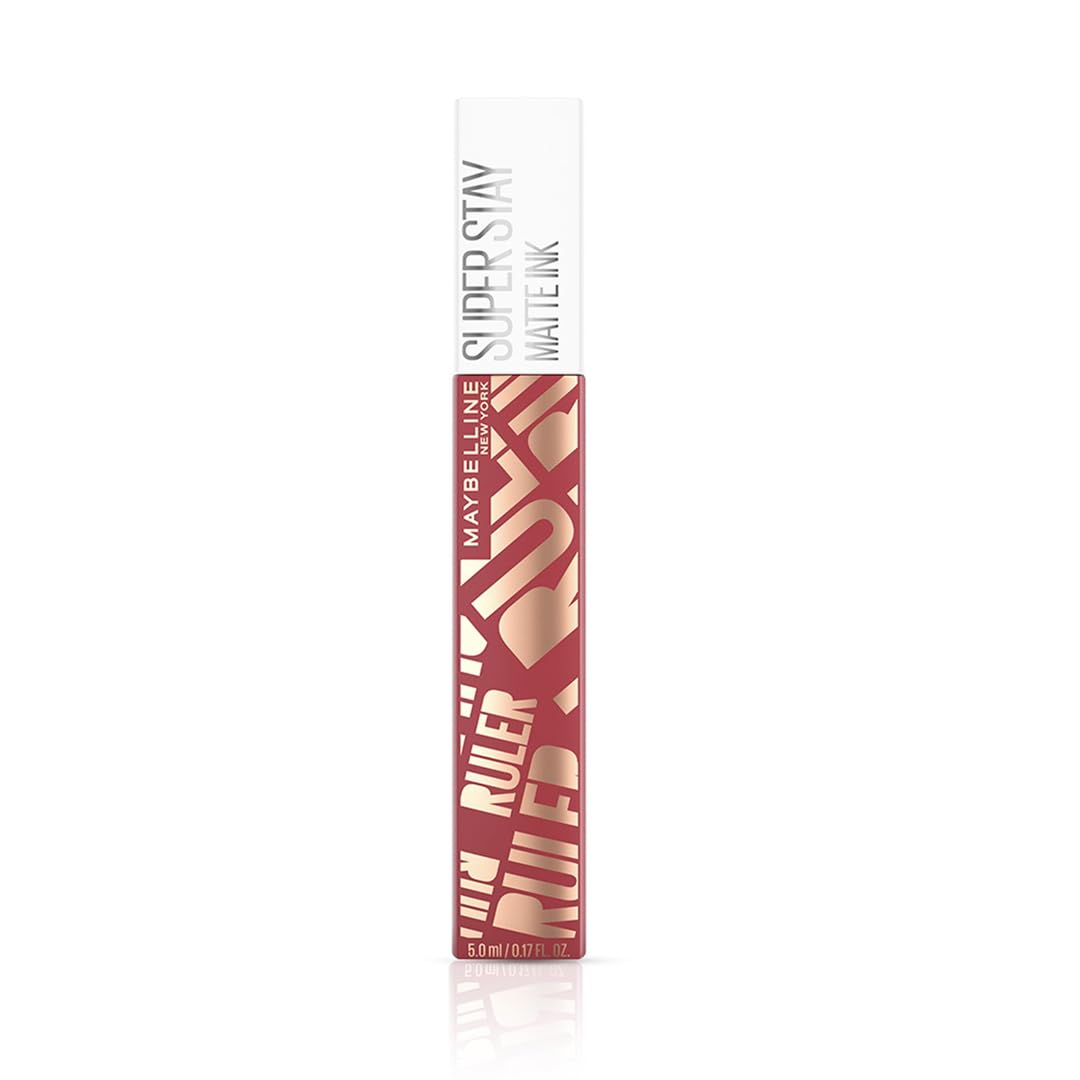 Maybelline New York SuperStay Matte Ink Liquid Lipstick - Iconic Ruler, Highly pigmented, Transfer Proof & Fade Proof. Maybelline New York SuperStay Matte Ink Liquid Lipstick Lasts Up To 16 Hour|5 ml