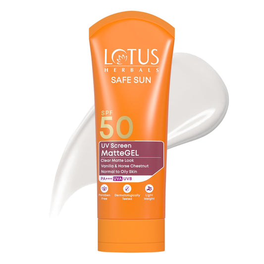 Lotus Herbals Safe Sun Invisible Matte Gel Sunscreen SPF 50 PA+++ - 100 gm