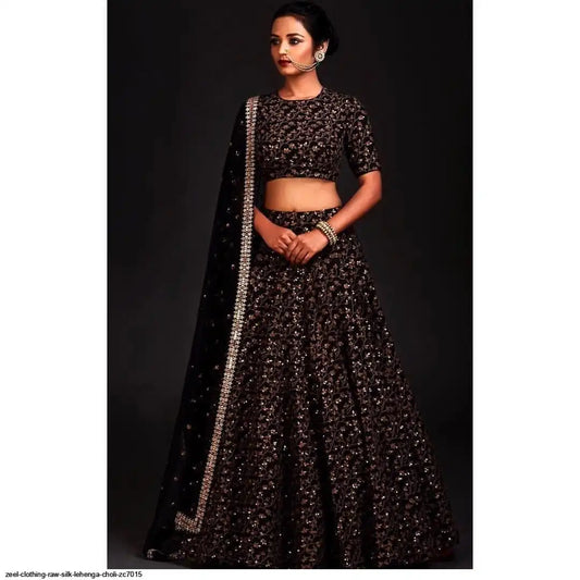 ZEEL CLOTHING RAW SILK LEHENGA CHOLI ZC7015