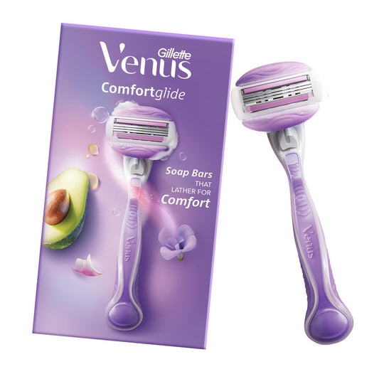Gillette Venus Comfortglide Hair Removal Razor for Women with Avocado Oils & Body Butter, Freesia Scent