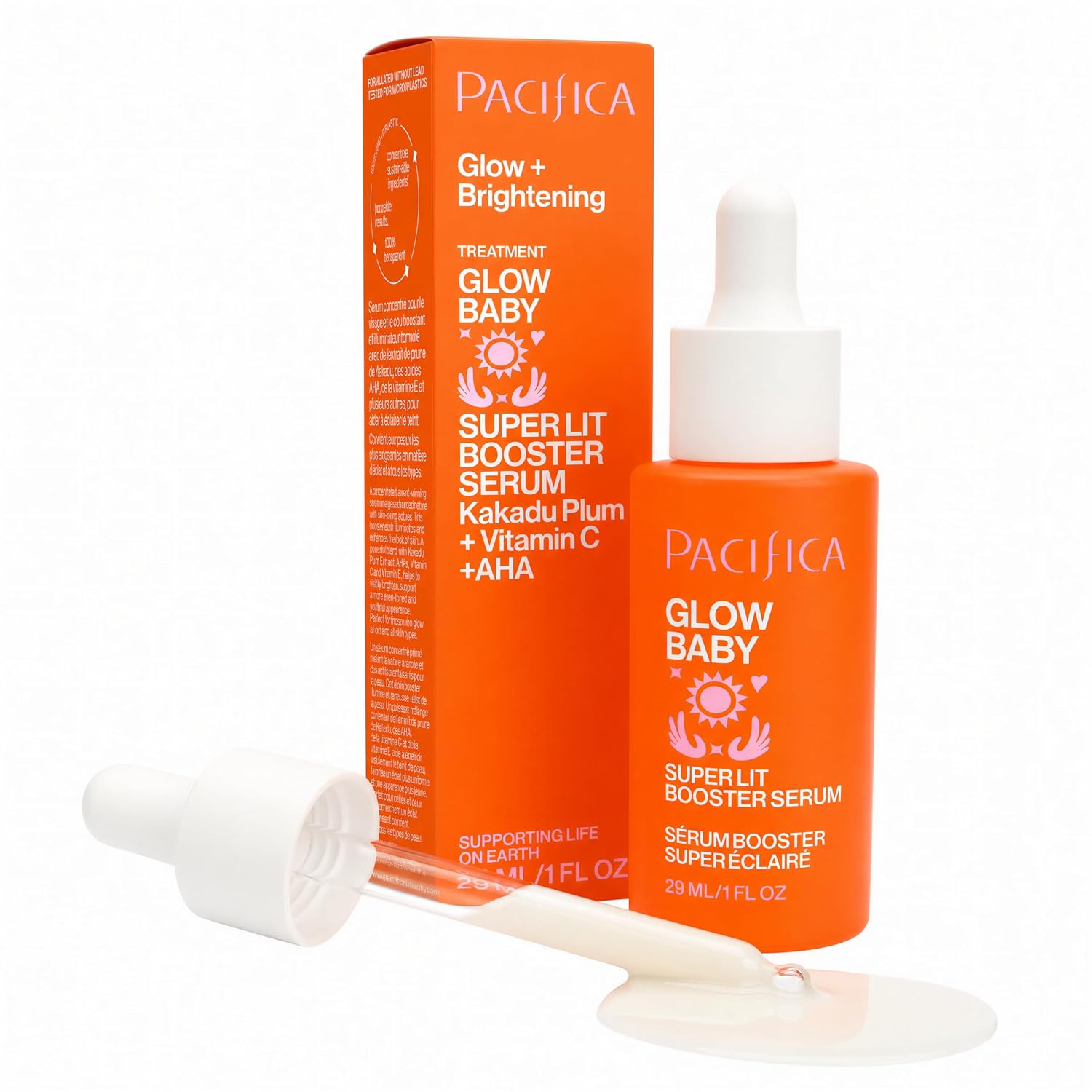 Pacifica Beauty Glow Baby Super Lit Booster Serum, Orange, 29ml