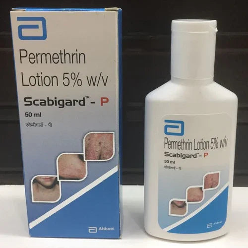 Scabigard-P Permethrin Lotion 5% w/v For Scabies And Lice (50 ml)