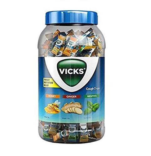 Vicks Cough Drops - 495 + 30 Count free (Tulsi/Menthol/Ginger/Honey) JAR