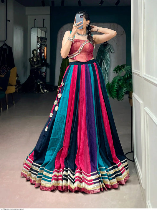 NNK1772 PEMIUM CHINON NAVRATRI LEHENGA CHOLI