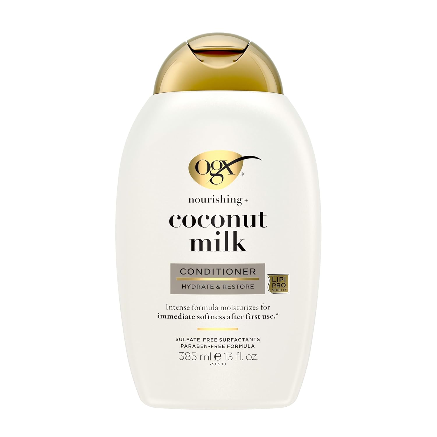 OGX Nourishing + Coconut Milk Moisturizing Conditioner For Strong & Healthy Hair, With Coconut Milk, Coconut Oil & Egg White Protein, Paraben-Free, Sulfate-Free Surfactants, 385Ml