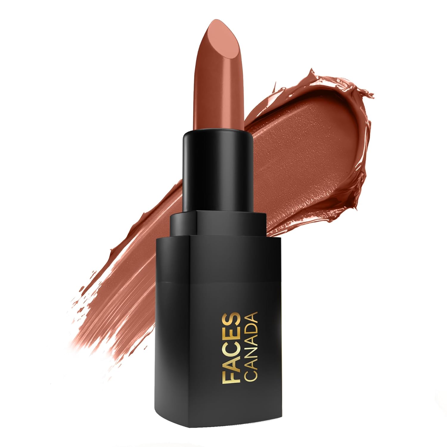 FACES CANADA Comfy Matte Wow Bullet Lipstick - Caramel Swirl (Brown) 4.2g | Smooth Matte Finish | Highly Pigmented | Long Lasting | Super Hydrating | Glides Effortlessly | One Swipe Application | Non Drying | No Cracking