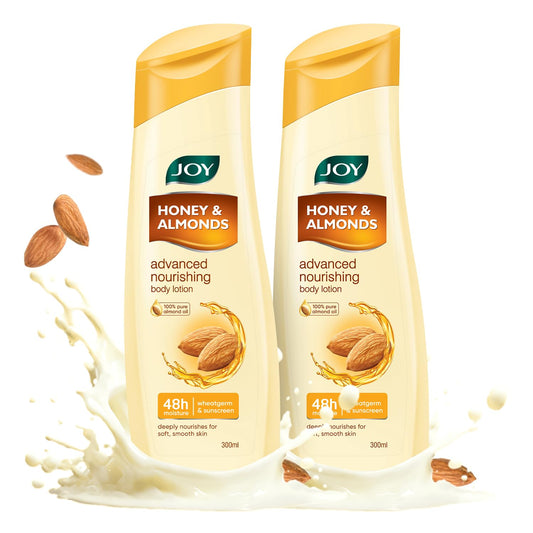 Joy Honey & Almonds Advanced Nourishing Lightweight Body Lotion 300ml x 2